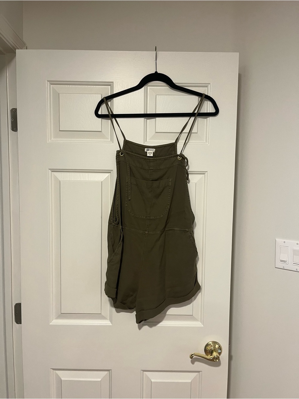 Billabong Olive Utility Dress with Drawstring Waist